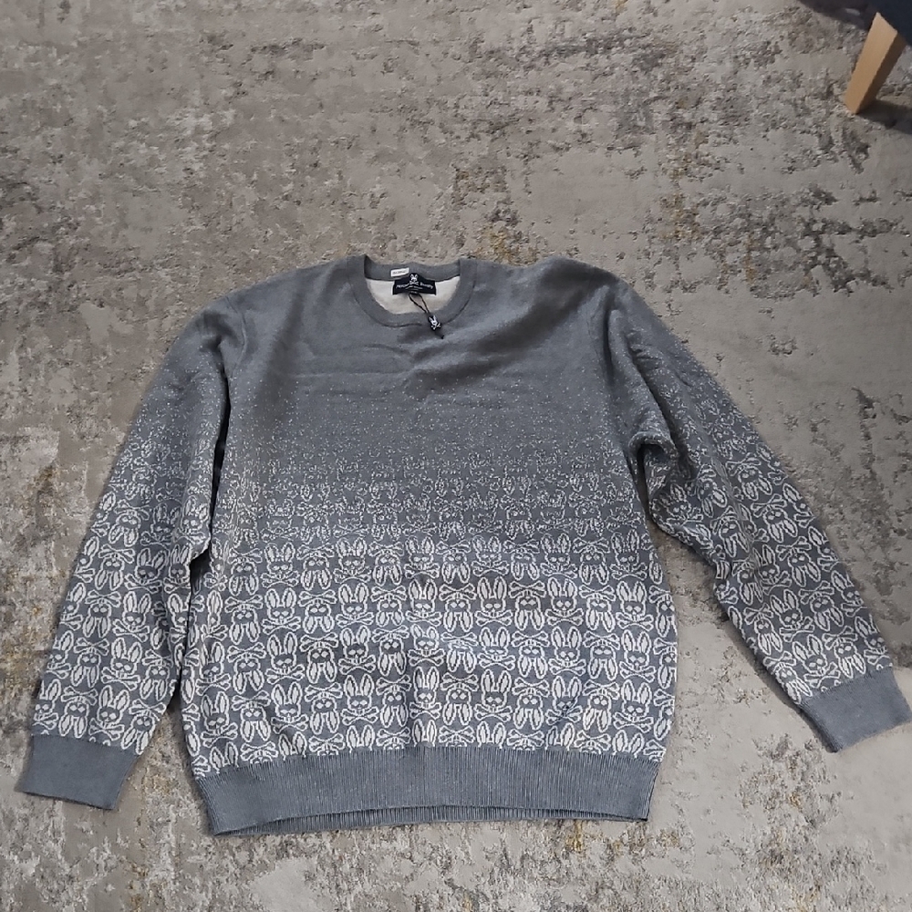 Psycho Bunny Gray Crewneck Sweater